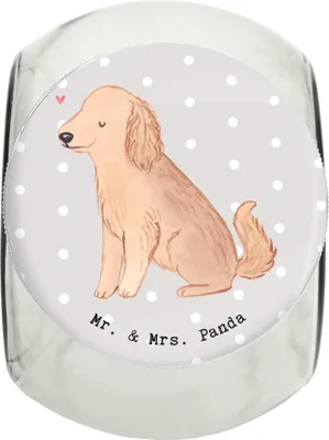 Produktbild von Mr. & Mrs. Panda Dose Cocker Spaniel Moment XL 2000ml - Grau Pastell - Geschenk, Englische Cockerspaniel, Aufbewahrungsdose, Bonbonglas, Keksdose, Vorratsbehälter