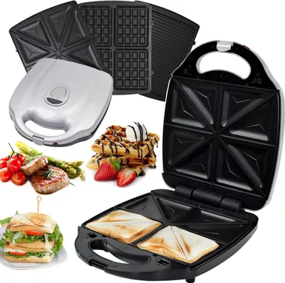 Produktbild von 3in1 XXL Belgisches Waffeleisen | Sandwichmaker | Kontaktgrill Resto