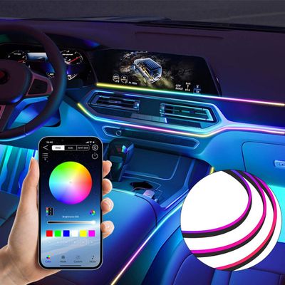 Unterbodenbeleuchtung Auto Led USB, RGB 5V Ambientebeleuchtung Auto Innenbeleuchtung, 110cm Innenraum Tuning Zubehör Led Strip, Musik Atmosphäre Licht
