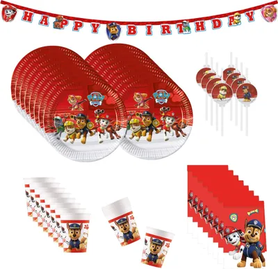 Produktbild von 49-tlg. Paw Patrol - Ready For Action Party Set für Kindergeburtstag