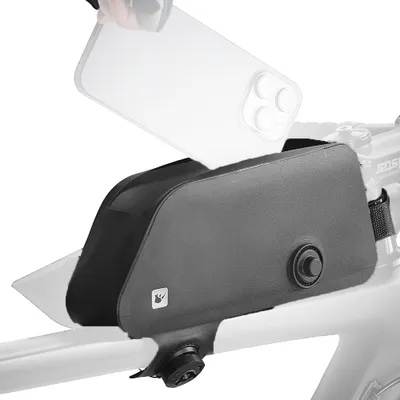 Produktbild von 2L Fahrrad-TopTube-Tasche, magnetische Fahrradtasche, Fahrrad-Fronttasche, Rennrad-Gepäckträger-Tasche, Schnellverschluss-Fahrradtasche, Schwarz
