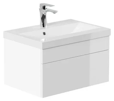 Produktbild von HOME DELUXE - Badmöbel-Set - WANGEROOGE weiß - Small - inkl. Waschbecken und komplettem Zubehör - Größe Waschbecken: ca. 60 cm I Badezimmermöbel Waschtisch Badmöbelset