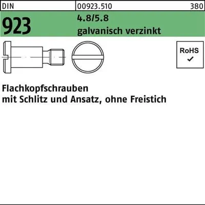Produktbild von Reyher Flachkopfschrauben DIN 923 4.8/5.8 M 10x10 vz (50 Stück)