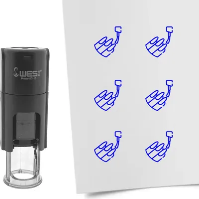 Obrázok produktu pre CombiCraft Stamp nalakované nechty 10mm okrúhly modrý atrament - za 1 kus