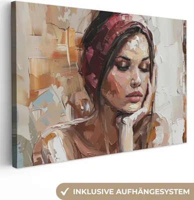 Obrázek produktu pro OneMillionCanvasses® - Obrazy na plátně - Žena - Obraz - Portrét - Moderní, Fototapeta, Nástěnná dekorace obrazy obývací pokoj, 120x80cm