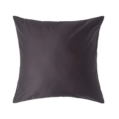 Image de HOMESCAPES Taie d'oreiller densité 1000 fils anthracite, 80 x 80 cm