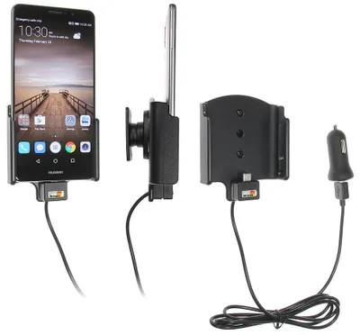 Produktbild von Brodit Gerätehalter 521946 mit Ladefunktion - für Smartphones - Huawei Mate 9