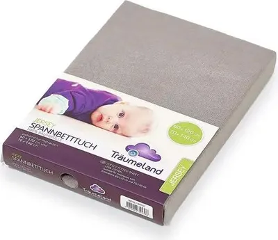 Zdjęcie produktu dla Prześcieradło z gumką Träumeland Jersey antracytowe 60 x 120 cm + 70 x 140 cm
