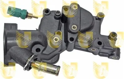 Produktbild von UNIGOM 341225 Kühlmittelflansch passend für PEUGEOT 206 Schrägheck (2A/C) Wasserflansch