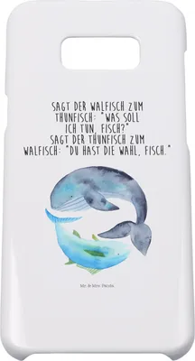 Produktbild von Mr. & Mrs. Panda Samsung Galaxy S8 plus Handyhülle  Walfisch Thunfisch - Weiß - Geschenk, Spruch Lustig, Cover, Tunfisch, Hülle, Handy Case, Des Tages, Wal, Wahl, Witz