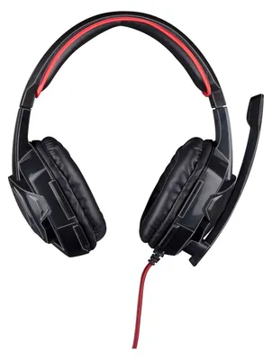 Produktbild von Grundig No Fear Gaming Headset Inkl. LED-Beleuchtung - 1,5 M Kabel - Kopfhörer mit Mikrofon - Over-Ear Design - Stabil und komfortabel - Schwarz/Rot