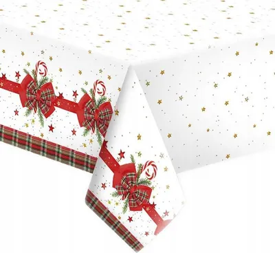 Obrázok produktu pre Vianočný papierový obrus luk poinsettia 120x180cm
