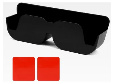Produktbild von Brillenhalter für das Auto, selbstklebend, Brillenablage, Sonnenbrillenetui, Aufbewahrungsbox für Auto, SUV, Wohnmobil, LKW (Schwarz)