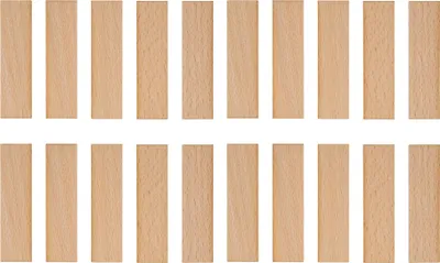 Produktbild von Holzdochte für Kerzen, 75 x 20 x 1 mm, 20 Stück