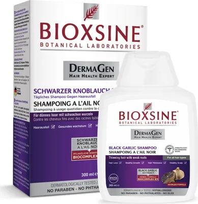 Produktbild von Bioxsine Pflanzliches Shampoo mit schwarzem Knoblauch gegen Haarausfall 300ml