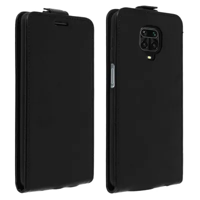 Produktbild von Avizar, Vertikales Klappetui für Xiaomi Redmi Note 9S / 9 Pro / 9 Pro Max, Schwarz