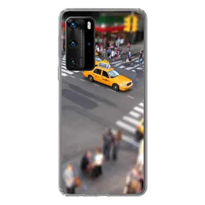 Produktbild von MuchoWow® Handyhülle Schutzhülle Hülle für Huawei P40 Pro New York - Amerika - Taxi Silikon Softcase Handy Hülle - Schutz