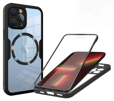 Produktbild von Techsuit ColorVerse 360 Hülle mit Schutzfolie und MagSafe für Apple iPhone 13 Pro - Schwarz
