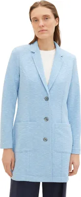 Produktbild von TOM TAILOR Damen Basic Mantel mit Struktur, 35064 - Fjord Blue Ck Structure, XXL