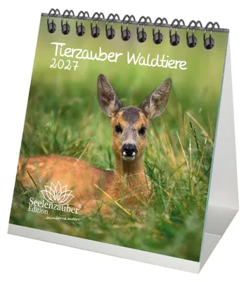 Produktbild von Tierzauber Waldtiere Tischkalender 10x10cm für 2027 Tiere im Wald - Seelenzauber