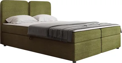 Produktbild von MIRJAN24 Boxspringbett mit zwei Bettkästen Boho, Schlafzimmer Ehebett, Doppelbett mit Topper (Farbe: Taro 33, Größe: 160x200 cm)