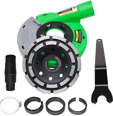 Zdjęcie produktu dla Osłona przeciwpyłowa szlifierki kątowej 115 mm do 125 mm, z tarczą diamentową 125 mm x 22.2 mm, do remontu