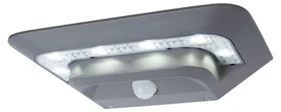 Obrázok produktu pre Lutec LED nástenné svetlo solárne plastové sivé IP44 2,4W 260lm neutrálna biela 4000K senzor pohybu