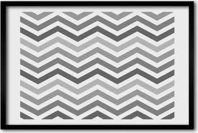 Produktbild von Bild 60x40 MDF-Rahmen, Wandkunst grau Zickzacks