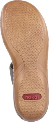 Produktbild von Rieker Damen Clog Pantolette Applikation zarte Details glänzender Ring 608K1, Größe:40 EU, Farbe:Grau