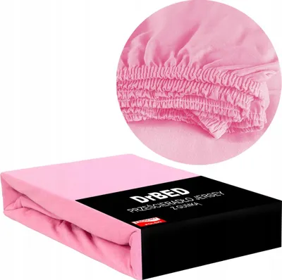 Obrázek produktu pro Prostěradlo z bavlněného žerzeje 90 x 200 PINK Prodyšné polské