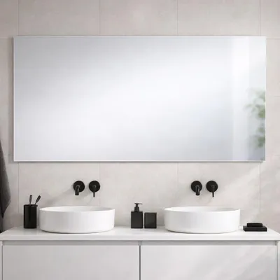 Immagine prodotto di Specchio bagno 120x70 cm reversibile con telaio a supporto