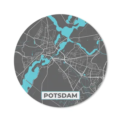 Produktbild von MuchoWow® Mauspad Mousepad Karte - Stadtplan - Potsdam - Deutschland - Blau 50x50 cm - Mousepads - Maus Mat - Pad - Mausunterlage - Vinyl
