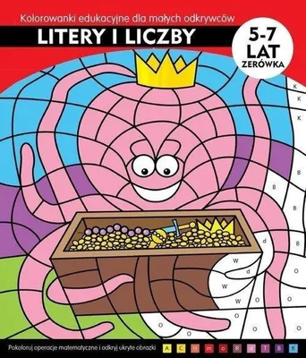 Zdjęcie produktu dla Litery i liczby kolorowanki edukacyjne dla małych odkrywców