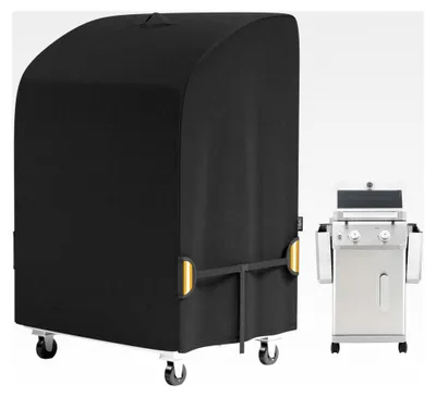 Produktbild von Wetterfeste Gasgrill-Abdeckhaube 420D für 2-Brenner-Gasgrills mit klappbarer Seitenablage 82 x 61 x 110 cm
