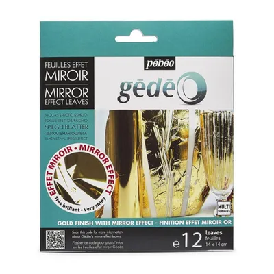Produktbild von Pebeo Gedeo Spiegeleffekt-Blätter Gold, 12er-Pack