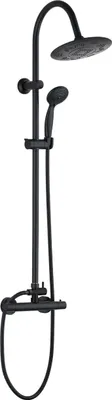 Produktbild von BADLAND Duschsäule GRACJA Thermostatisch Duschsystem, Brausegarnitur in Schwarz