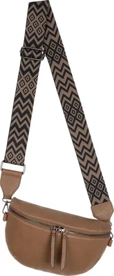 Produktbild von Bauchtasche (8330) Umhängetasche Crossbody-Bag Kunstleder Italy-Design KHAKI
