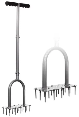 Immagine prodotto di Arieggiatore manuale, con 15 punte in metallo, strumento per il giardino, ideale per il prato