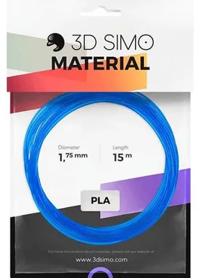 Produktbild von 3Dsimo Filament PLA Transparent blau, rot & weiß