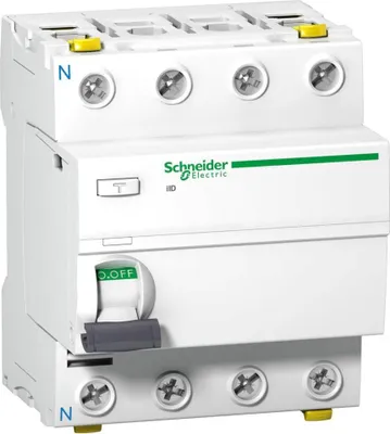 Produktbild von Schneider Electric A9Z22463 FI-Schutzschalter 63A 0.1A 415V 4-polig