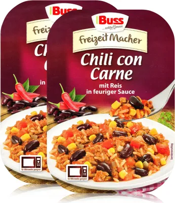 Produktbild von Buss Freizeitmacher Chili con Carne mit Reis 300g - Fertiggericht (2er Pack)