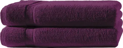 Produktbild von 2 Duschtücher lila 70x140 cm Set Baumwolle Frottee Duschtuch Frottiertuch groß