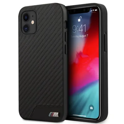 Produktbild von BMW Hardcase Polyurethan Carbon Optik schwarz fr Iphone 12 mini 5.4" Hlle