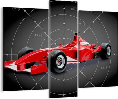 Produktbild von Bild auf Leinwand - Leinwandbild - Formel F1 Auto Geschwindigkeit - 95x80cm - Wand Bild - Wanddeko - Leinwanddruck - Bilder - Kunstdruck - Wanddekoration - Leinwand bilder - Wandkunst - CB95x80-2255