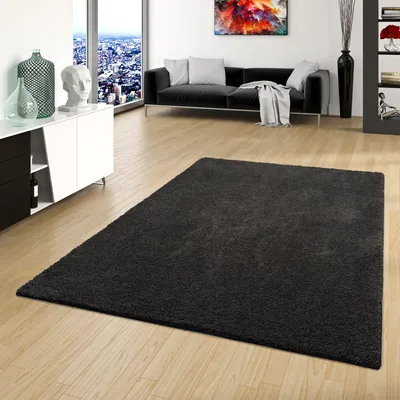 Produktbild von Hochflor Shaggy Teppich Palace Anthrazit, Größe:80x240 cm
