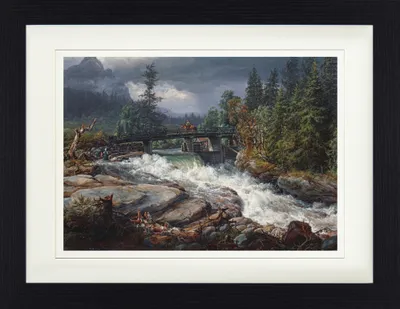 Produktbild von Johan Christian Dahl Gerahmtes Bild Mit Edlem Passepartout | Wand-Bilder | Im Bilderrahmen - Maridalen, 1852 (30 x 40 cm)