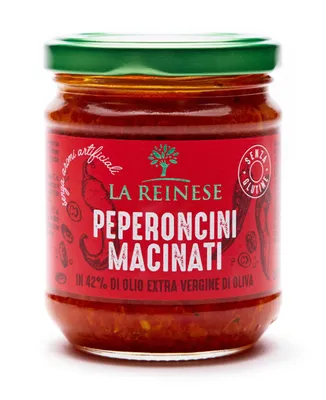 Immagine prodotto di Peperoncini macinati in 42% olio extra vergine di oliva 170g