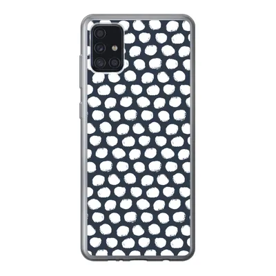 Produktbild von MuchoWow® Handyhülle Schutzhülle Hülle für Samsung Galaxy A52 5G Tupfen - Muster - Weiß Silikon Softcase Handy Hülle - Umschlag