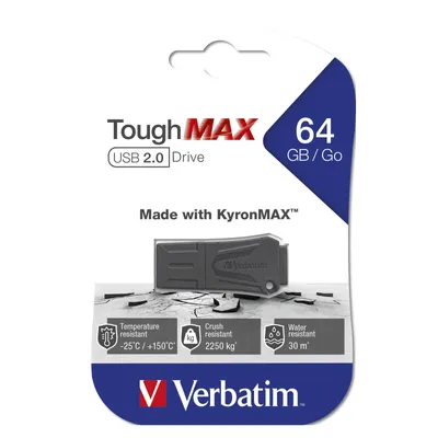 Produktbild von VERBATIM USB 2.0 Drive 64GB ToughMAX
