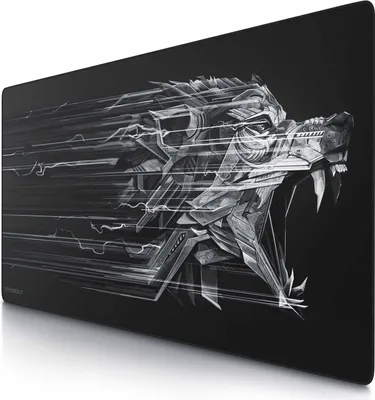 Produktbild von Titanwolf Gaming Mauspad, XXXL Speed Mousepad 1200 x 600 mm, Geschwindigkeit & Präzision, Wolf Epsilon
